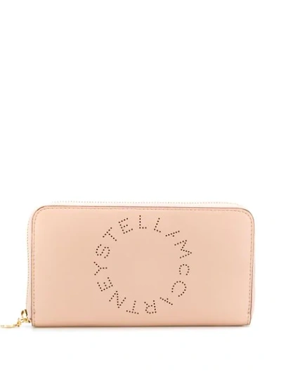 Stella Mccartney Wallet In Rose-pink Faux Leather In Cipria