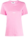 Msgm Logo T-shirt In Pink