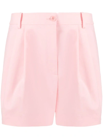 Moschino Pleated Detail Shorts In Pink