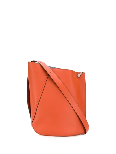 Lanvin Small Hook Shoulder Bag In Orange