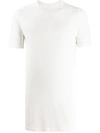 Rick Owens Long-line T-shirt In 110 Chalk White