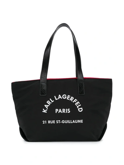 Karl Lagerfeld Kids' Rsg Shopping Bag In Black