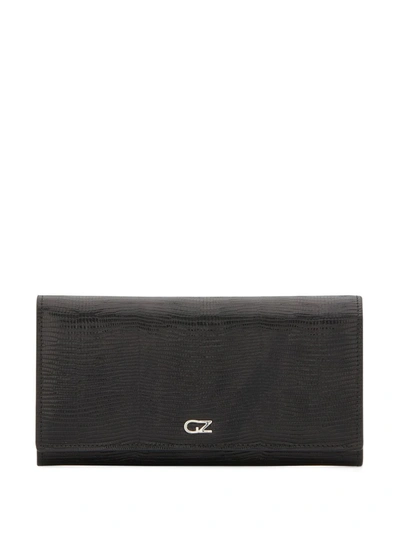 Giuseppe Zanotti Embossed Logo Plaque Wallet In Black