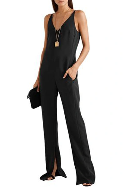 Akris Silk-blend Crepe Jumpsuit In Black