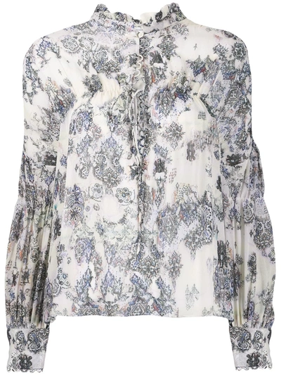Iro 'sianna' Bluse Mit Tapisserie-print In Neutrals