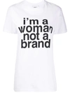 Erika Cavallini Slogan Print Cotton T-shirt In White