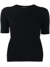 Nuur Crew-neck Fitted T-shirt In Black