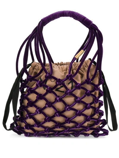 N°21 Knotted Tote In Purple