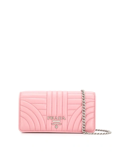 Prada Mini Diagramme Bag In Pink