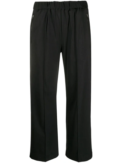 Calvin Klein Cropped Track Trousers In Black