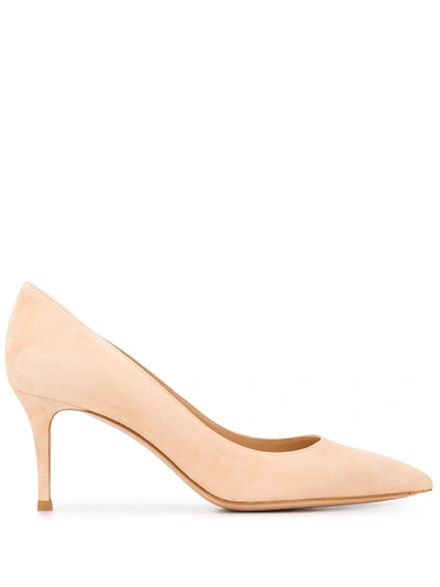 Gianvito Rossi 75mm Pointed Toe Pumps In Neutrals