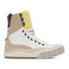 Chloé Clint Suede, Leather And Rubber-trimmed Canvas High-top Sneakers In Neutrals