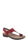 Dansko Reece Sandal In Red Burnished Leather