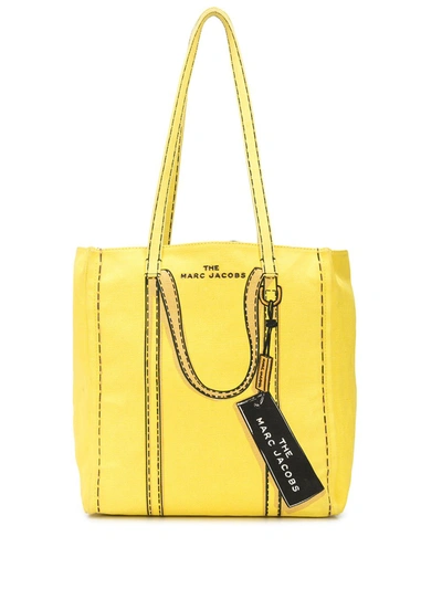 Marc Jacobs The Trompe L'oeil Tag Tote Bag In Yellow