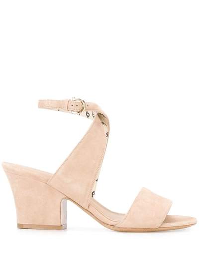 Ferragamo Slingback 80mm Sandals In Neutrals