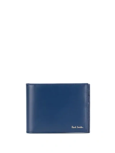 Paul Smith Foldover Wallet In Blue