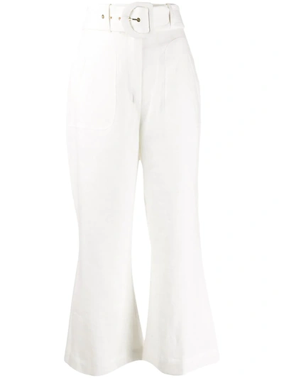 Zimmermann Belted Trousers In White