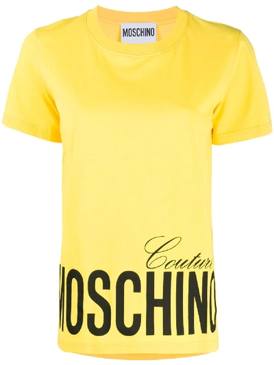 Moschino Logo-printed T-shirt In Yellow