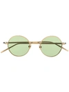 Matsuda Embossed Round-frame Tinted Sunglasses In Gold