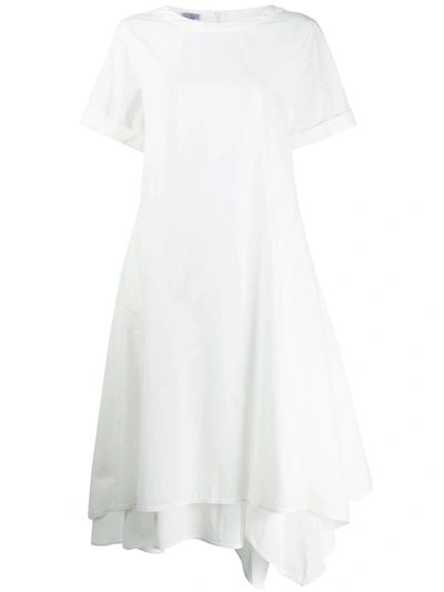 Brunello Cucinelli Layered Flared Dress In White | ModeSens