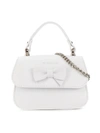 Monnalisa Kids' Bow-detail Shoulder Bag In White