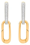 Monica Vinader 18kt Gold Vermeil Alta Capture Charm Diamond Earrings In Yellow Gold