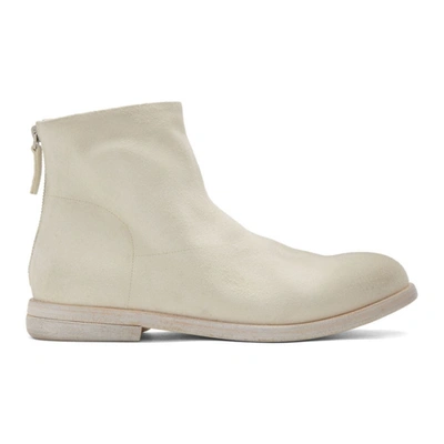 Marsèll Marsell White Suede Listolo Boots In 110 - 110