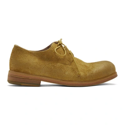 Marsèll Marsell Ssense Exclusive Yellow Suede Zucca Media Derbys In 459 - 890