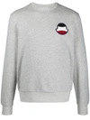 Moncler Maglia Logo-patch Sweatshirt In Grey