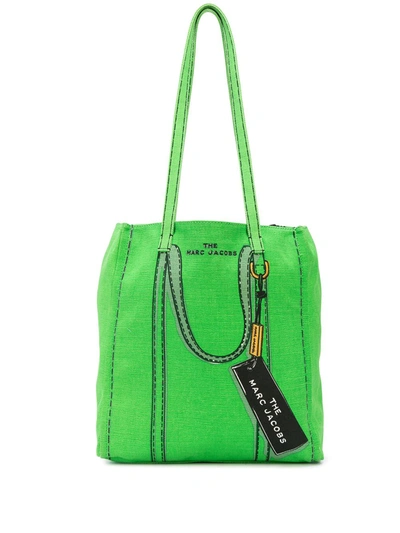 Marc Jacobs The Trompe L'oeil Tag Tote Bag In Green