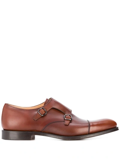 Church's Chicago Polished Monk-strap Brogues In Brown
