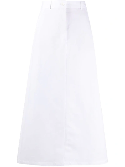 Aspesi A-line Midi Skirt In White