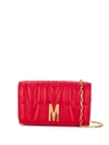 Moschino Monogram Quilted Bag In Red