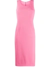 Dolce & Gabbana Fitted Midi Dress In Pink