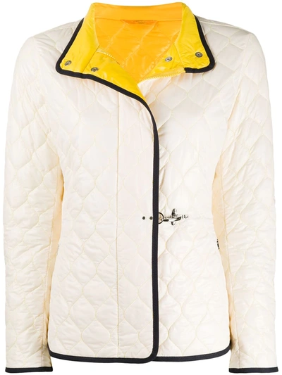 Fay Quilted Padded Jacket In Neutrals