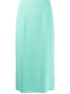 Dolce & Gabbana Water Green High Waisted Skirt In Verde Acqua