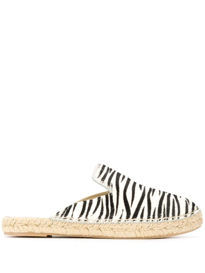 Manebi Zebra-pattern Espadrilles In Black