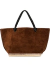 Altuzarra Espadrille Small Suede Tote Bag In Brown