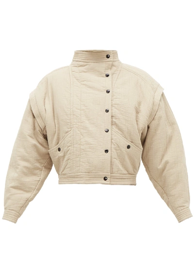 Boston Cotton-blend Bomber Jacket In Grey