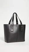 Frame Medium Les Second Raffia & Leather Tote In Noir