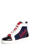 Christian Louboutin Men's Louis Leather/suede High-top Sneakers In Version Multi