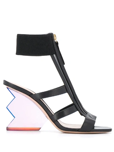 Nicholas Kirkwood Aurora Ankle-cuff Cage Sandals In Black