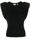 A.l.c West Puff Sleeve Top In Black