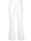 Cinq À Sept Kym Split-hem Cropped Trousers In White