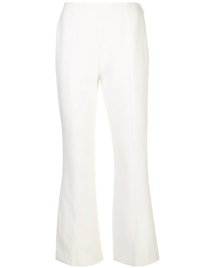 Cinq À Sept Kym Split-hem Cropped Trousers In White