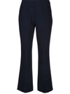 Cinq À Sept Kym Split-hem Cropped Trousers In Blue