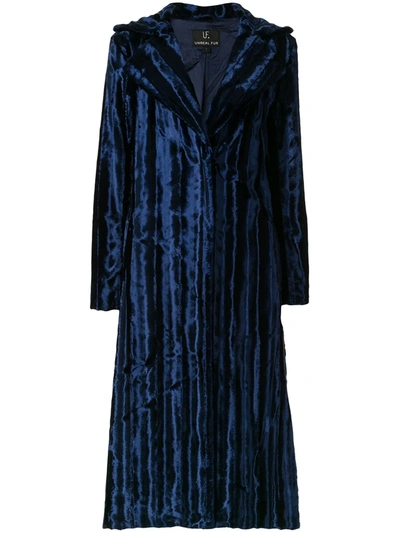 Unreal Fur Faux Fur Midi Coat In Blue