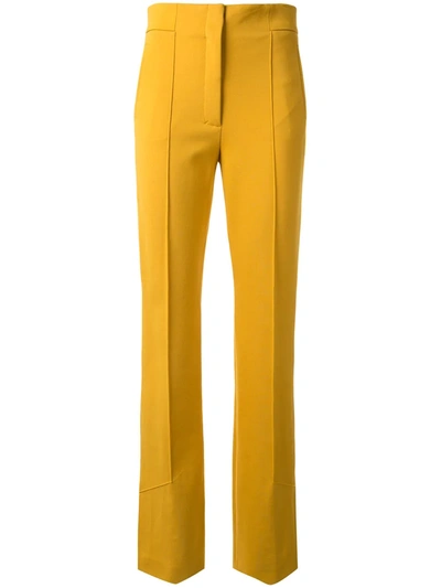 Dorothee Schumacher High Rise Side Slit Trousers In Yellow