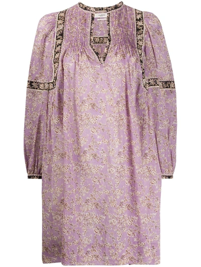 Isabel Marant Étoile Virginie Long-sleeve Dress In Purple