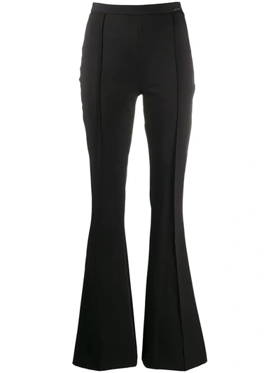 Elisabetta Franchi High-waisted Flared Trousers In Black